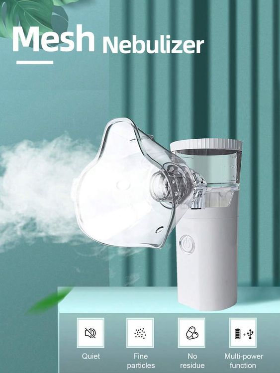 Portable Mesh Nebulizer for Adults & Kids | Silent Handheld Inhaler for Asthma & Respiratory Care